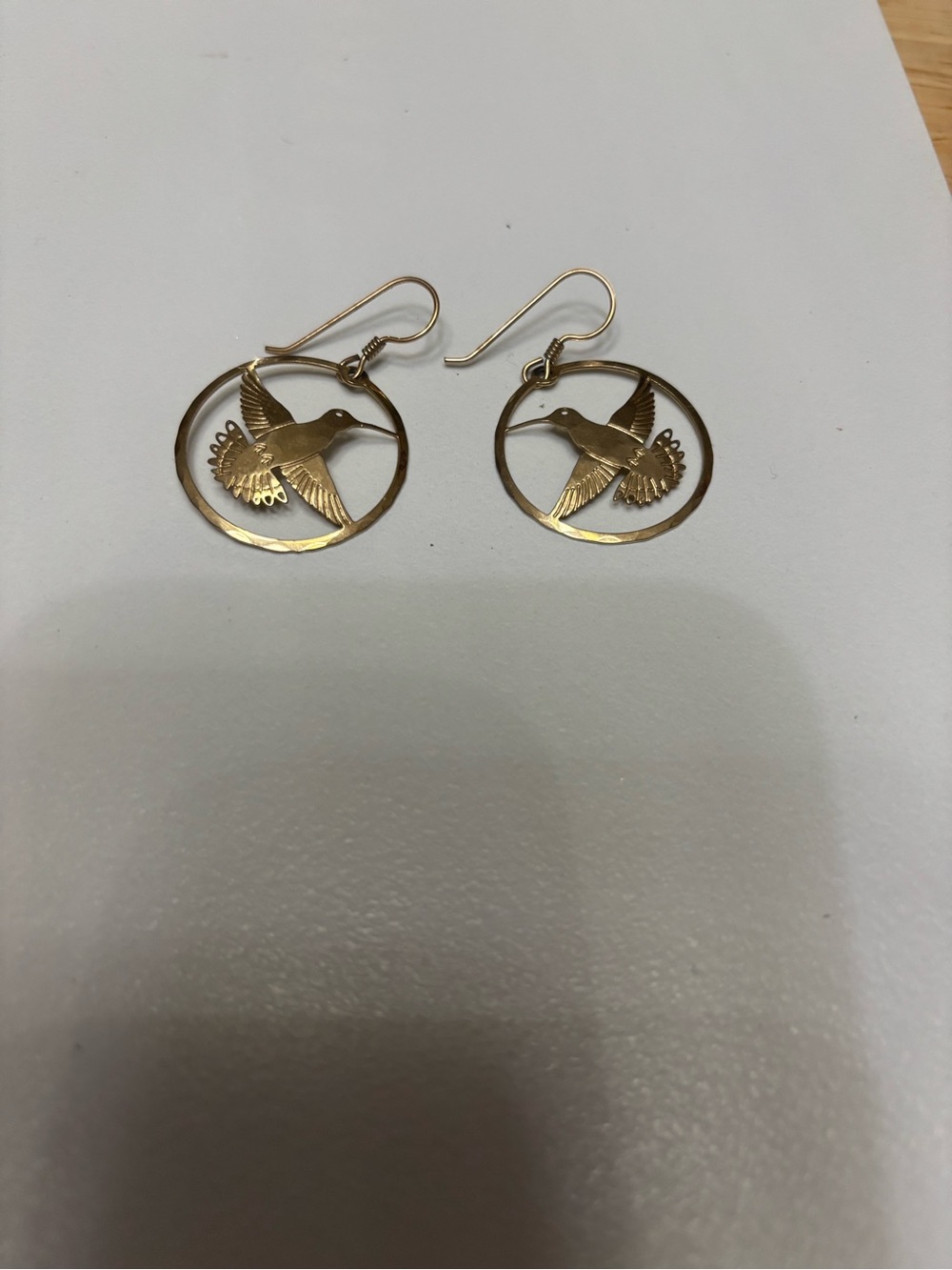 Wild Bryde Gold tone Hummingbird Circle Drop Earrings - Women's Jewelry